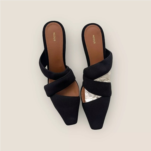 Neous Alpha recycled nylon mules in black 37 EU 6.5 US.  Made in Italy worn once - Picture 8 of 8